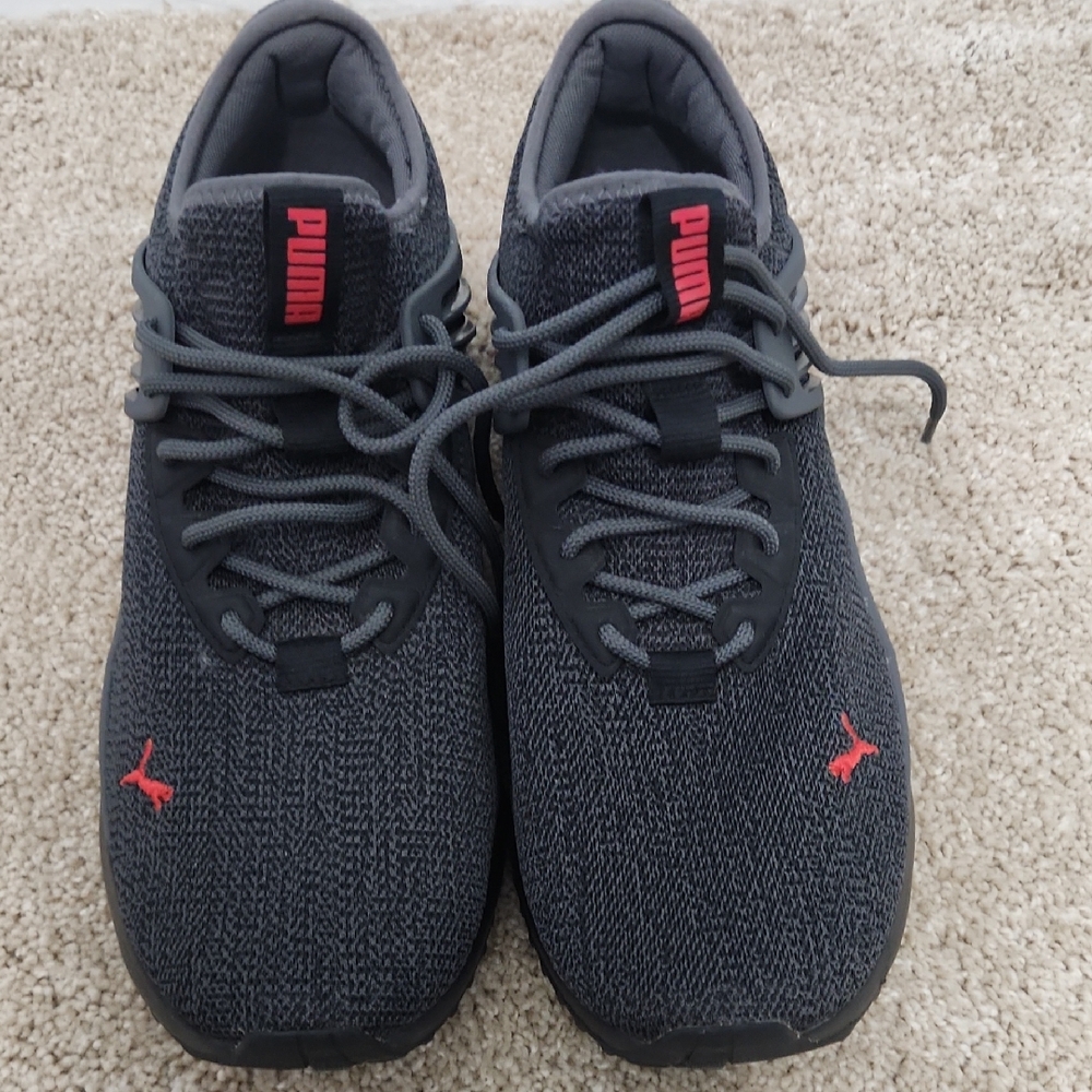 Puma Charcoal and Crimson Athletic Shoes